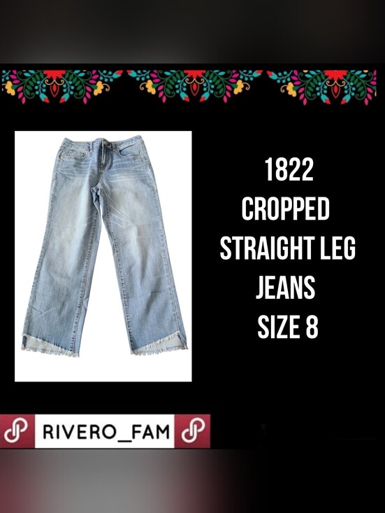 1822 Denim Denim - 1822 | CROPPED STRAIGHT LEG JEANS | SIZE 8
